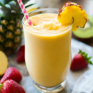 the blend tropical smoothie in a glass